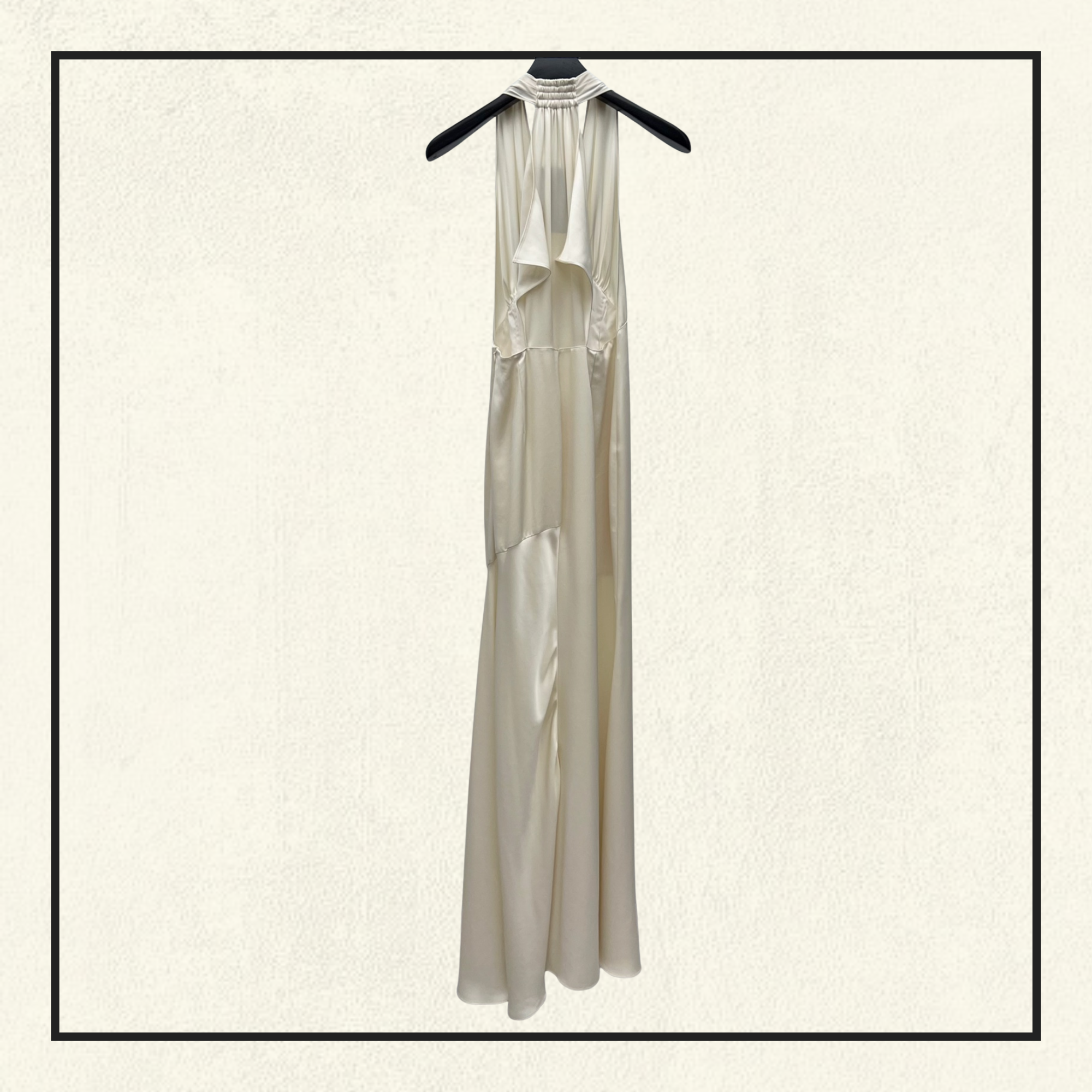 HALTERNECK SILK SATIN GOWN