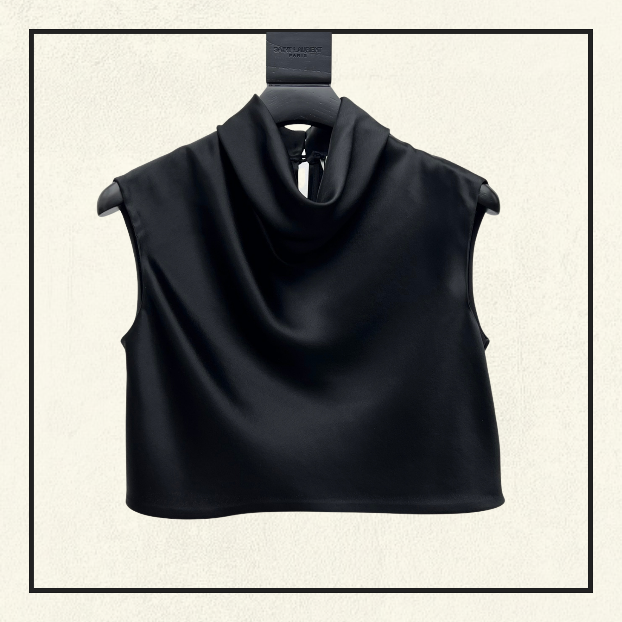 SATIN CROW NECK CROP & PENCIL SKIRT