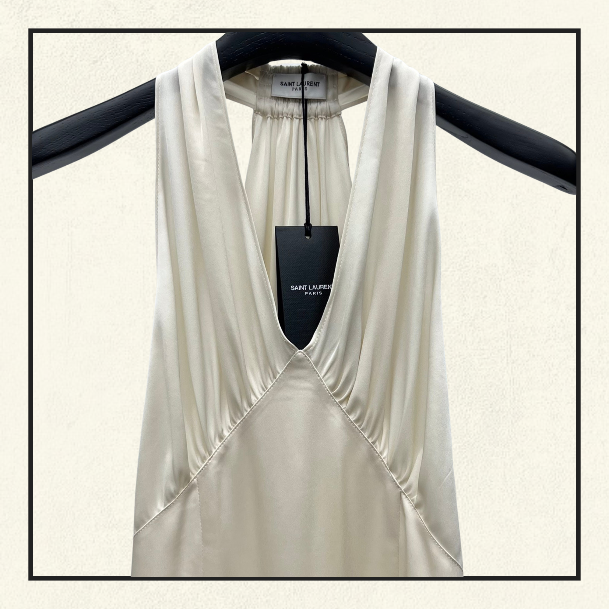 HALTERNECK SILK SATIN GOWN