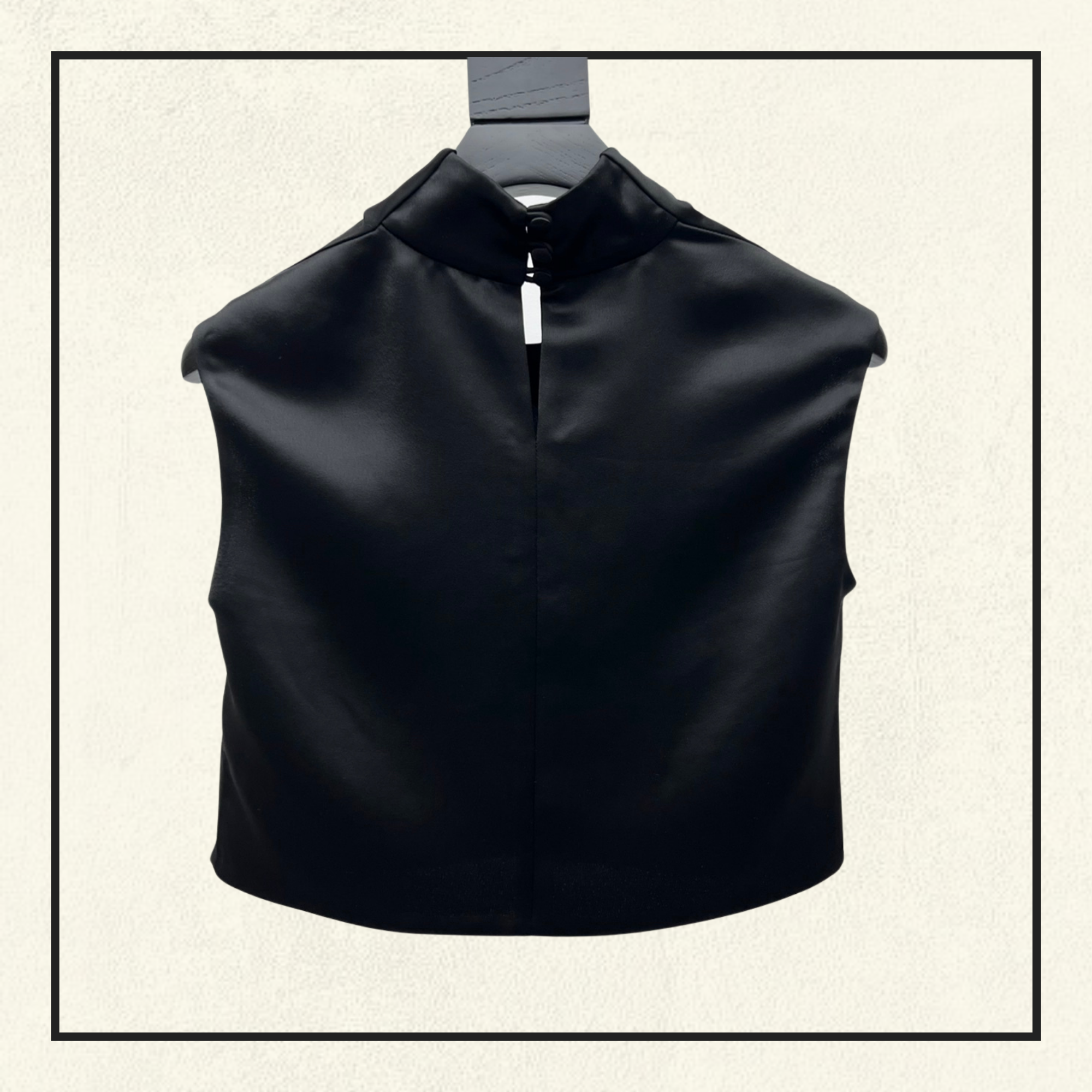 SATIN CROW NECK CROP & PENCIL SKIRT