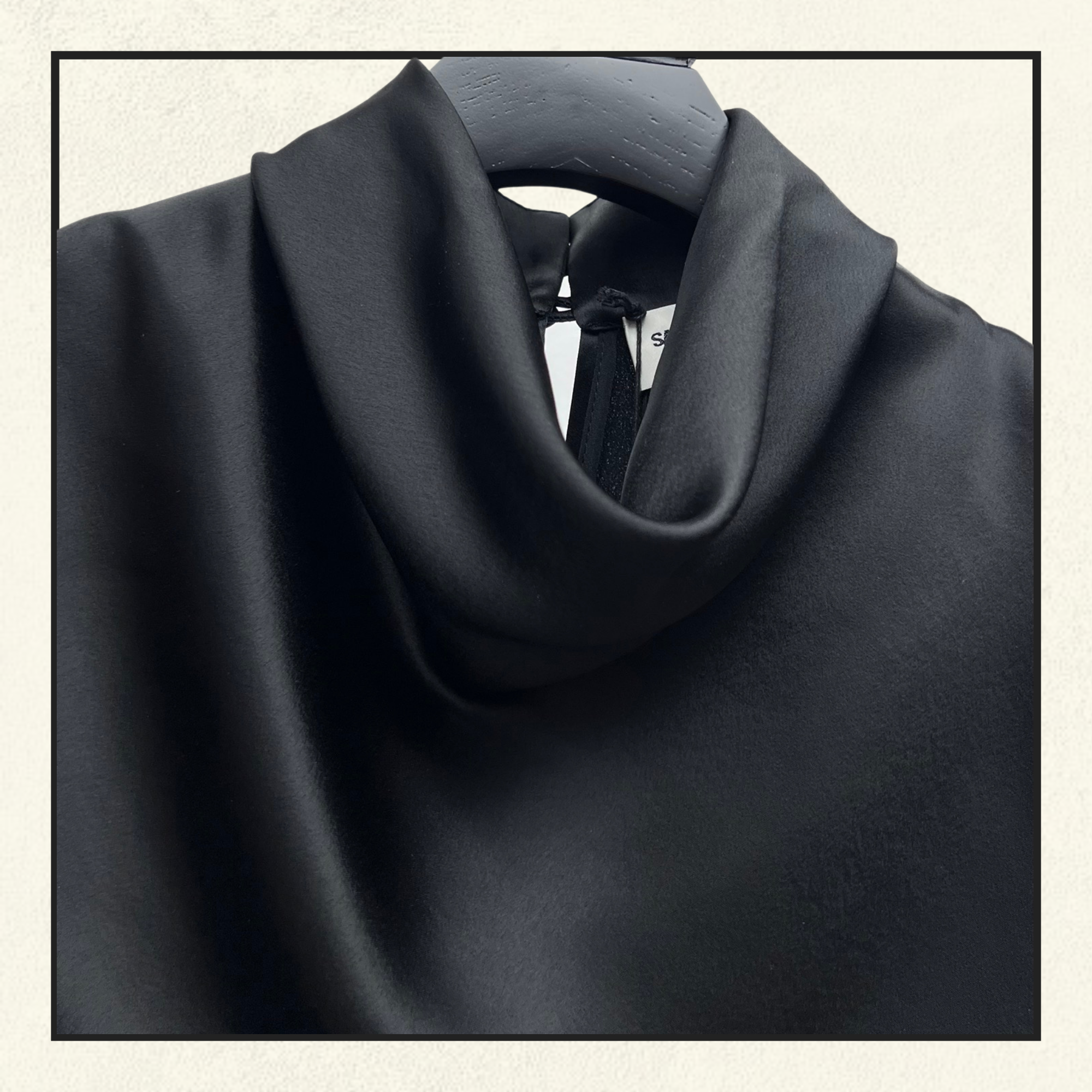 SATIN CROW NECK CROP & PENCIL SKIRT