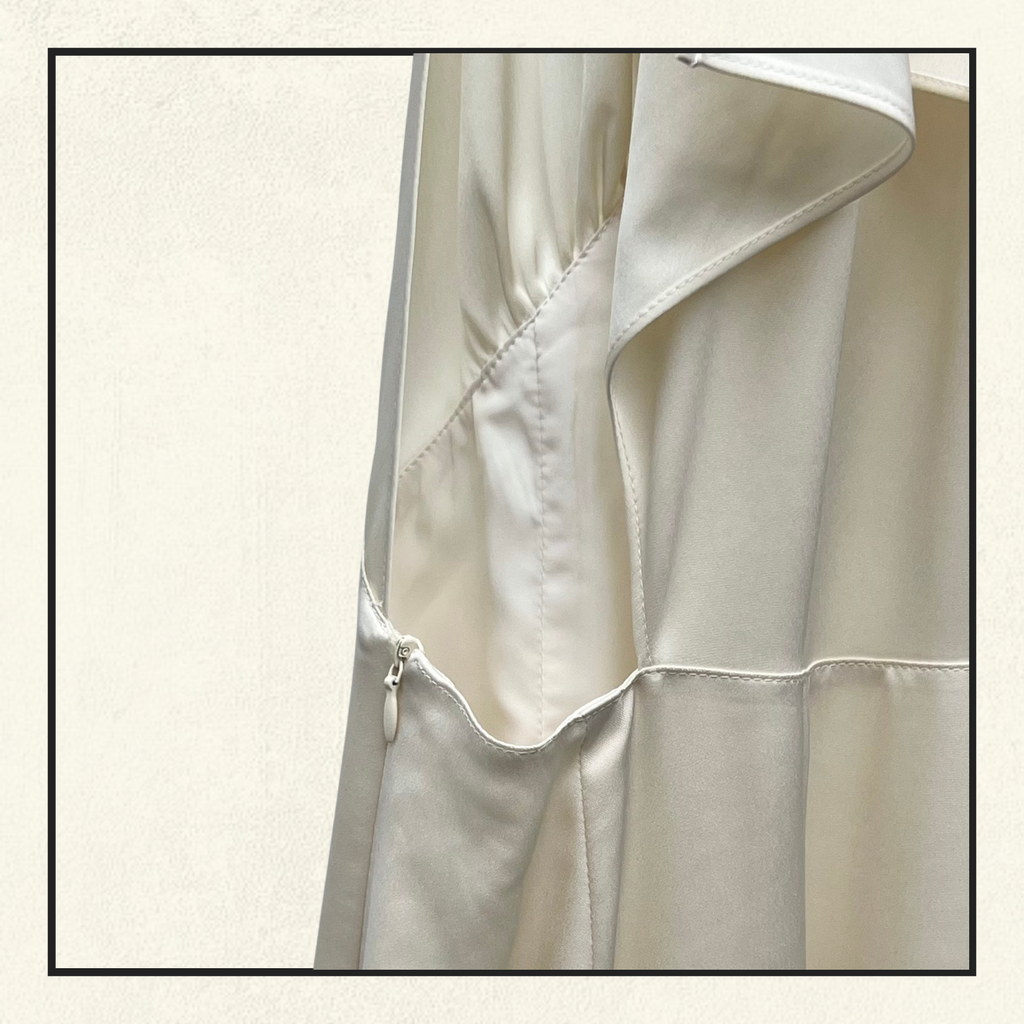 HALTERNECK SILK SATIN GOWN