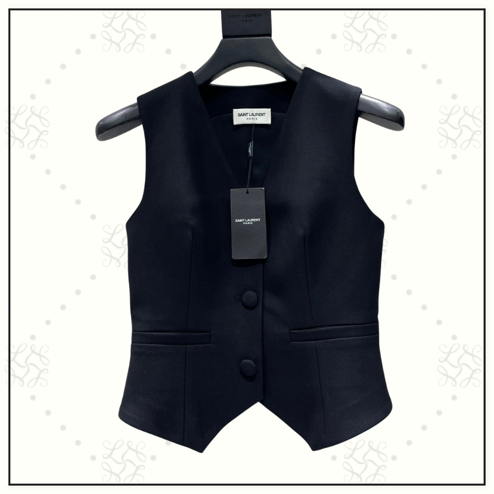 WOOL BLEND TAILORED VEST