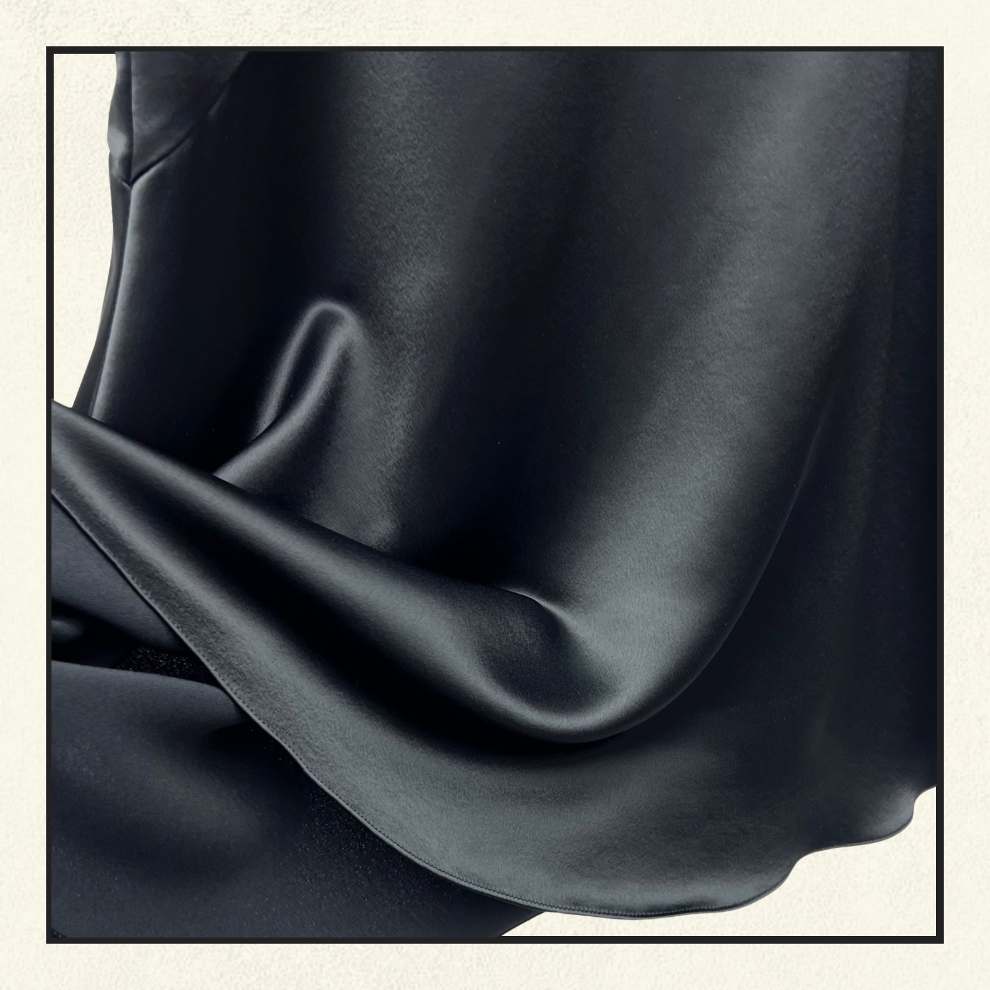 SATIN CROW NECK CROP & PENCIL SKIRT