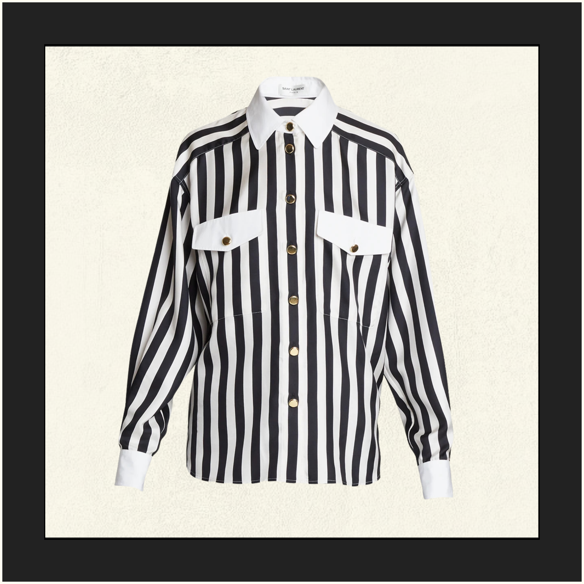 SILK STRIPE SHIRT