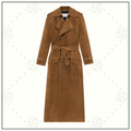 SUEDE LONG TRENCH COAT