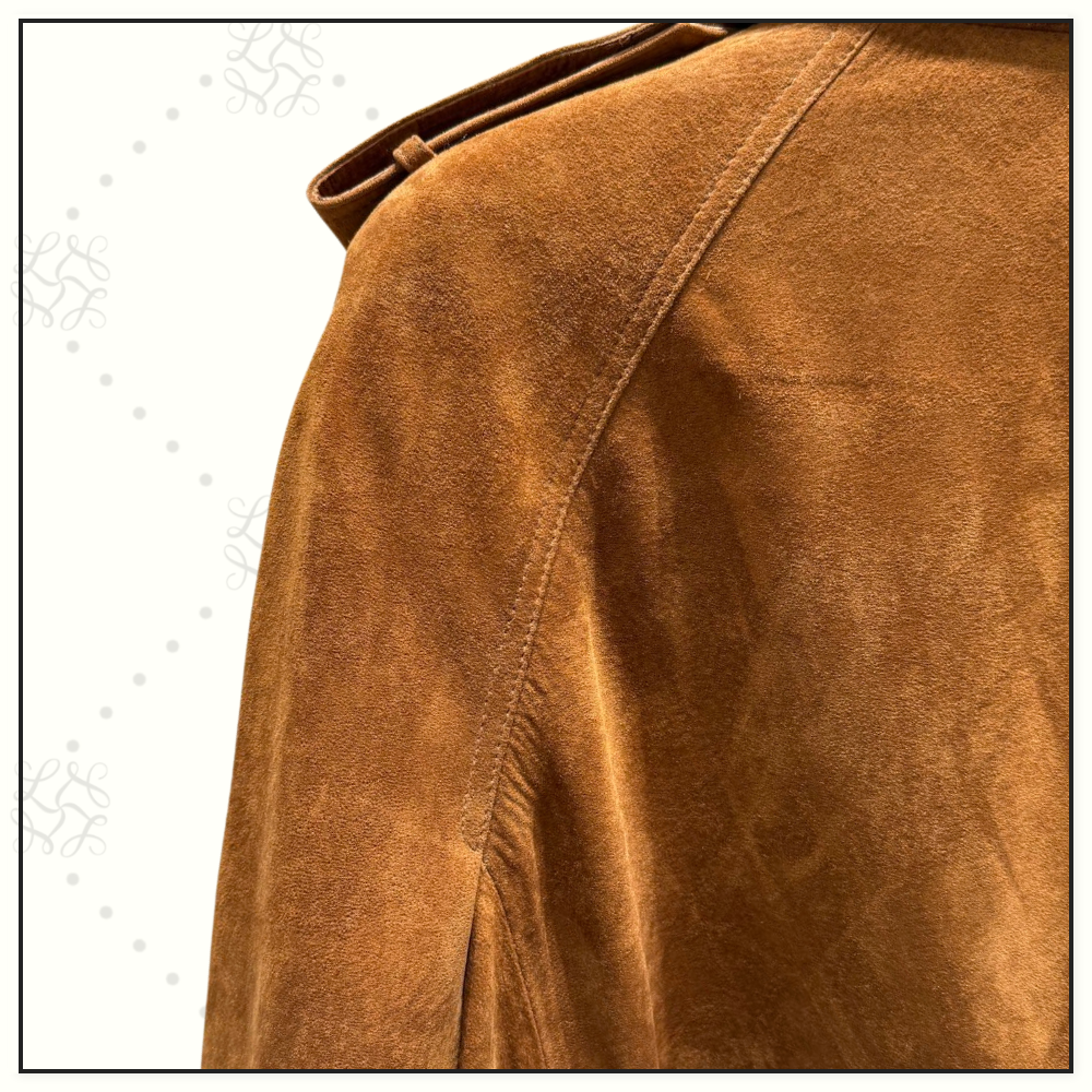 SUEDE LONG TRENCH COAT