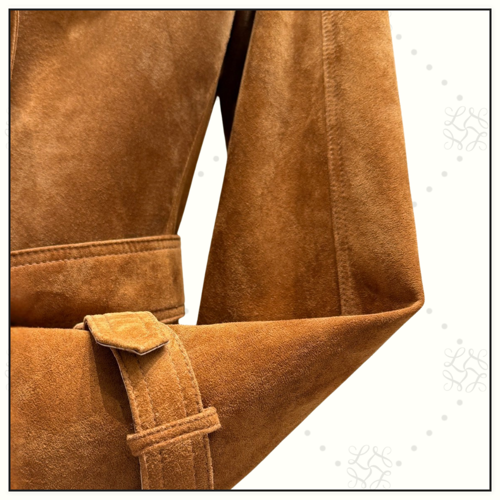 SUEDE LONG TRENCH COAT