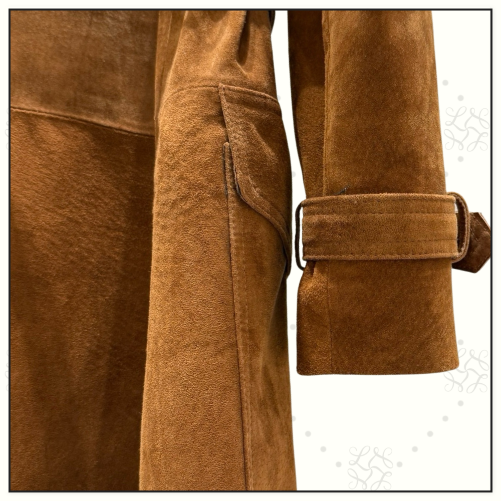 SUEDE LONG TRENCH COAT