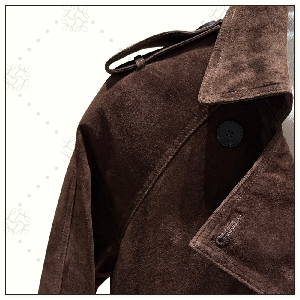 SUEDE LONG TRENCH COAT