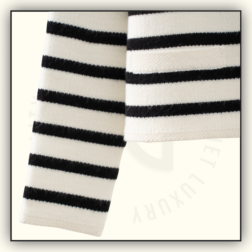WOOL STRIPE CARDIGAN