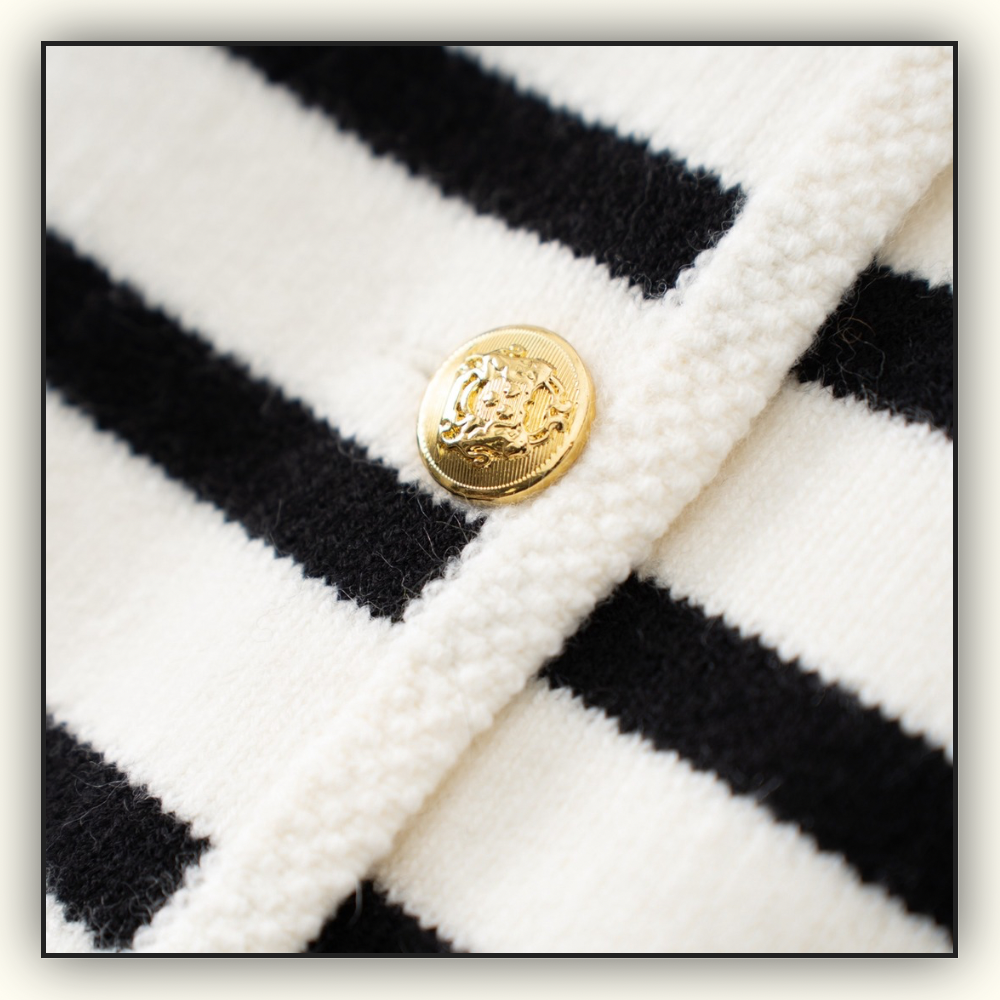 WOOL STRIPE CARDIGAN