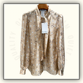 PRINTED SILK PUSSY BOW BLOUSE