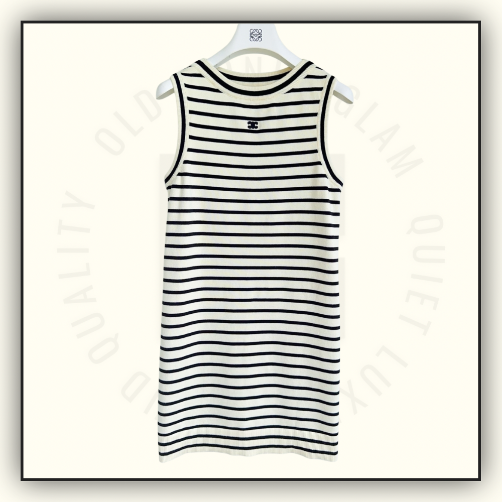 WOOL STRIPE MINI DRESS