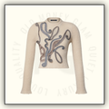 MOHAIR BLENDED GLITTER RIBBON PULLOVER