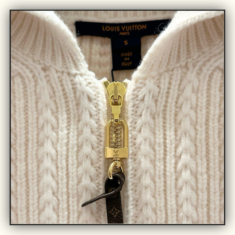 WOOL CROPPED RIB KNIT JACKET