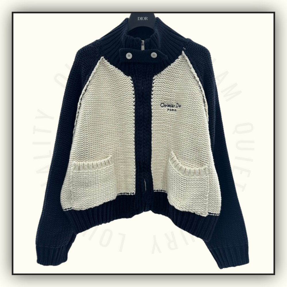 ZIP UP KNIT CARDIGAN
