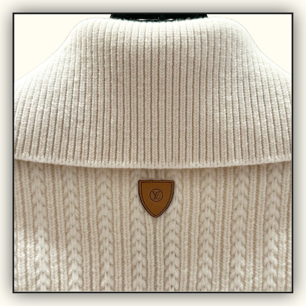 WOOL CROPPED RIB KNIT JACKET
