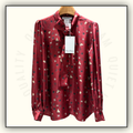 PRINTED SILK PUSSY BOW BLOUSE