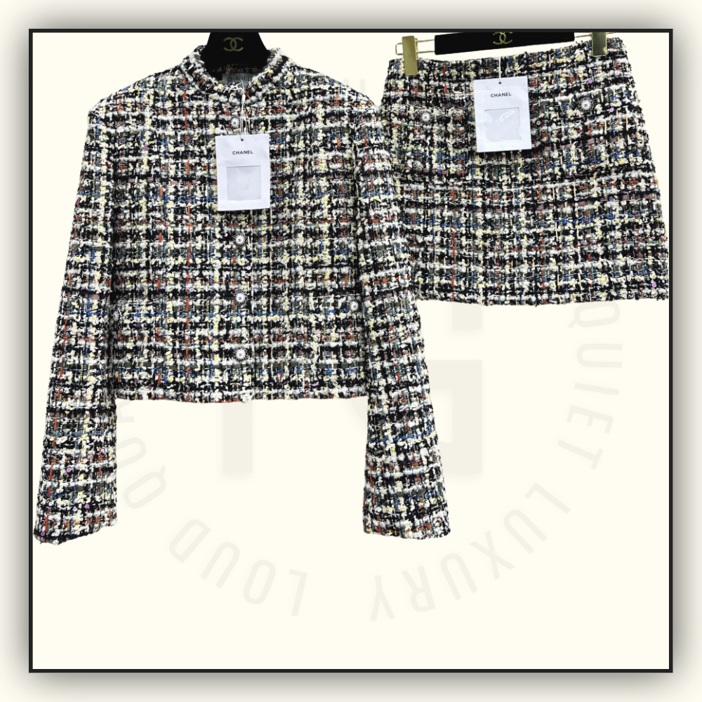 TWEED JACKET & MINI SKIRT