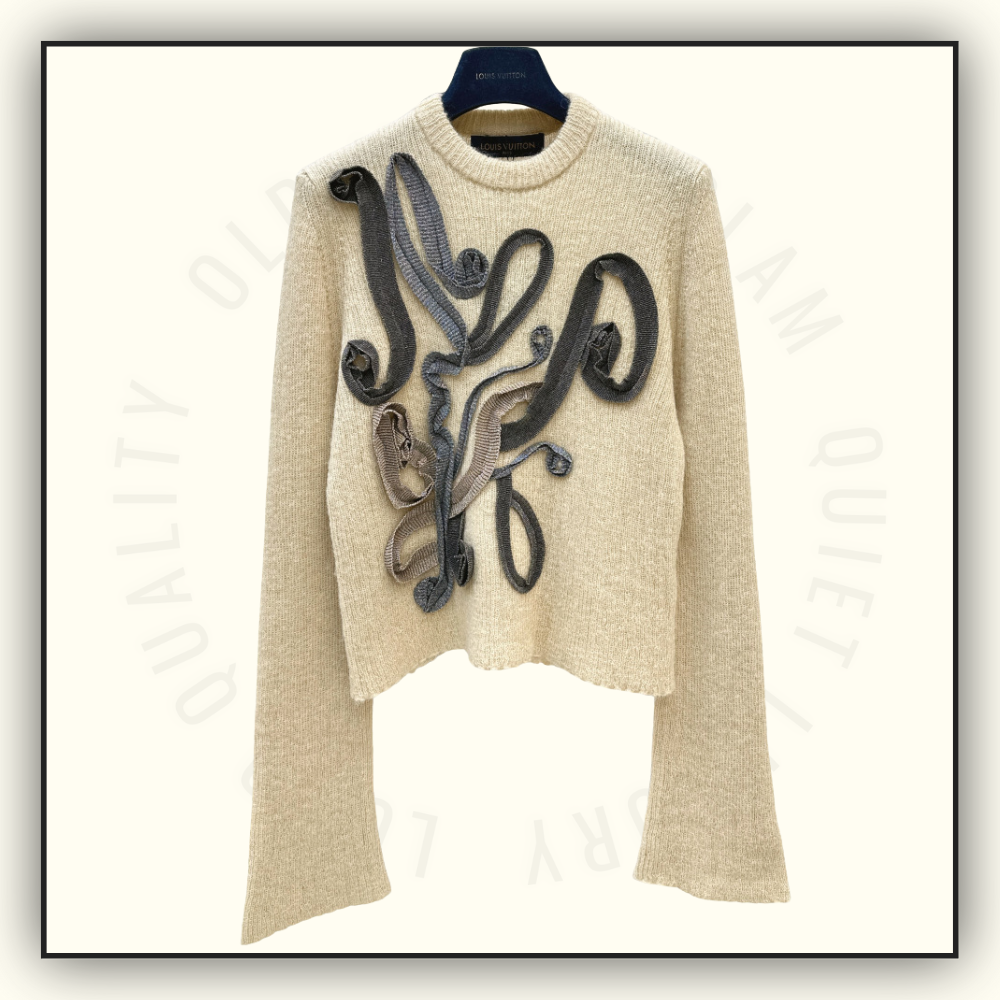 MOHAIR BLENDED GLITTER RIBBON PULLOVER