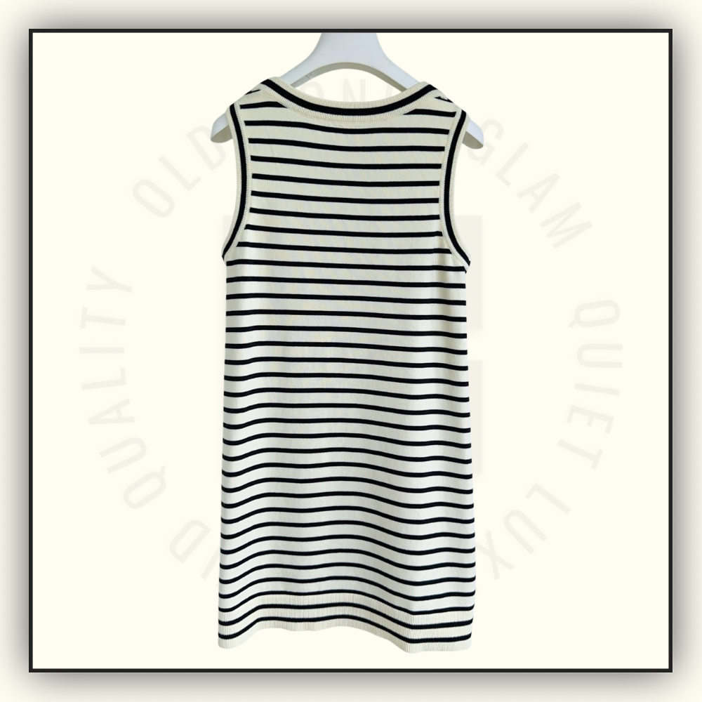 WOOL STRIPE MINI DRESS