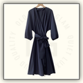 BELTED DRESS IN TWILL FABRIC