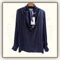 TIE NECK SILK SATIN BLOUSE