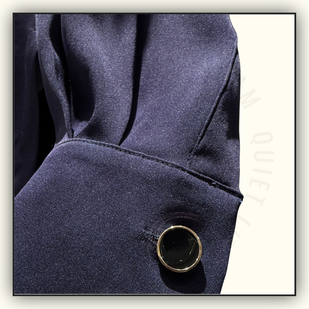 TIE NECK SILK SATIN BLOUSE