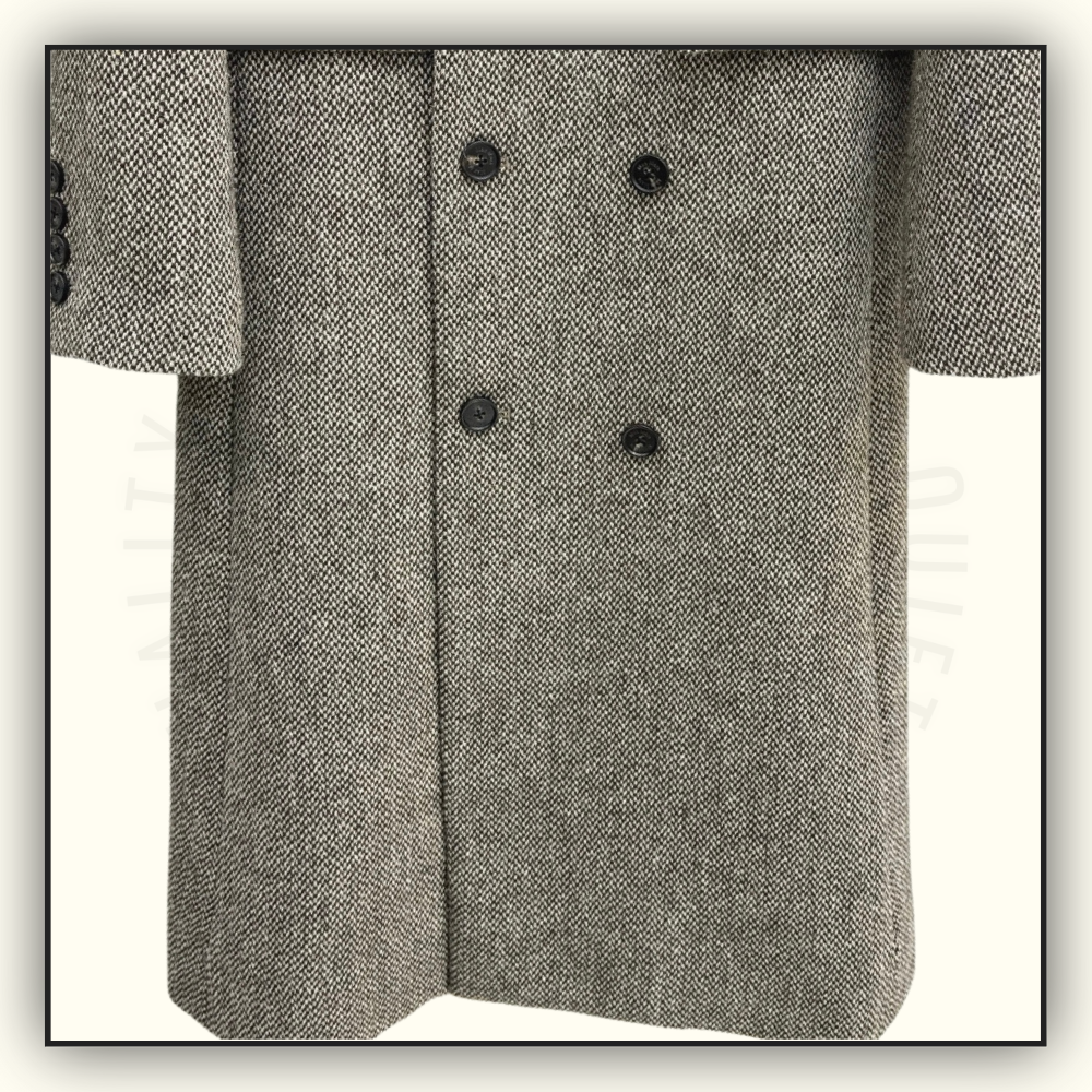 WOOL DOUBLE BREASTED COAT WITH MATCHING VEST