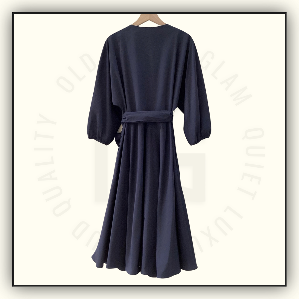 BELTED DRESS IN TWILL FABRIC