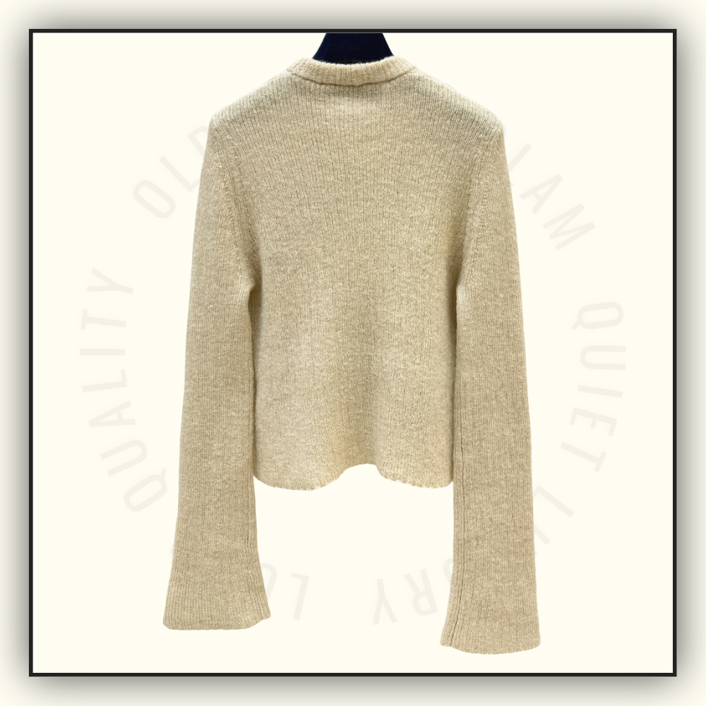 MOHAIR BLENDED GLITTER RIBBON PULLOVER