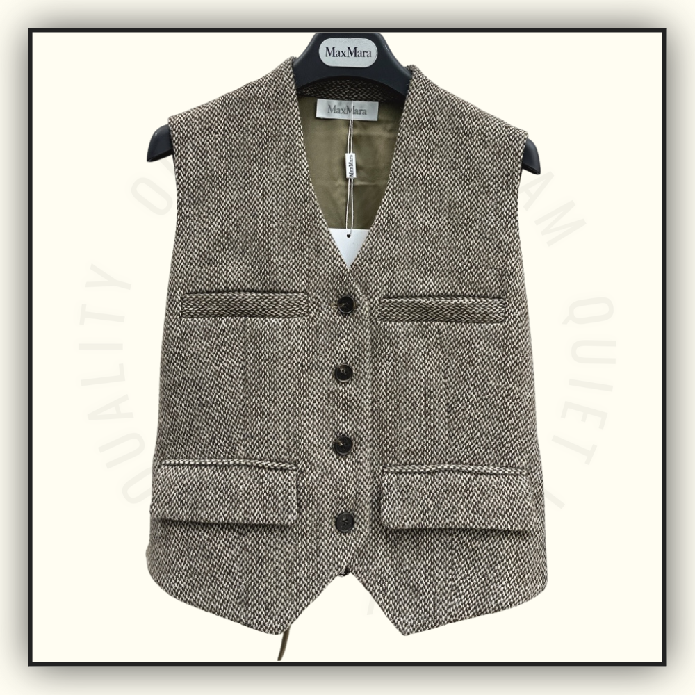 WOOL DOUBLE BREASTED COAT WITH MATCHING VEST