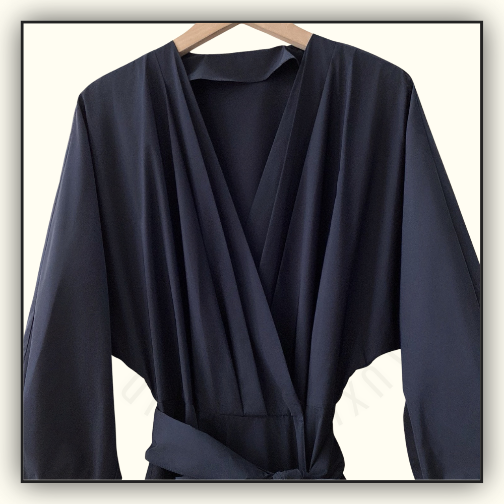 BELTED DRESS IN TWILL FABRIC