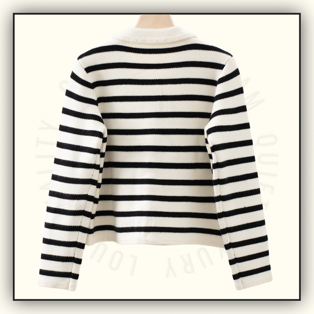 WOOL STRIPE CARDIGAN