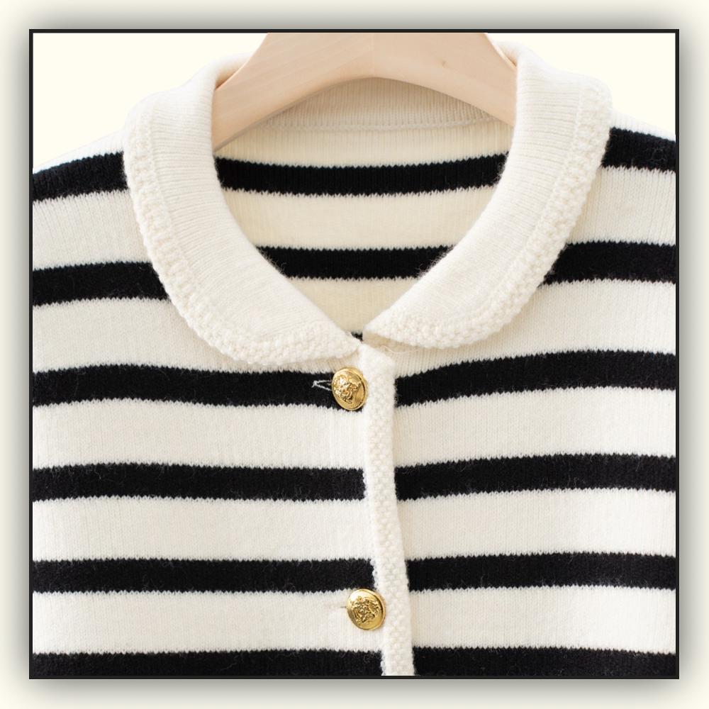 WOOL STRIPE CARDIGAN