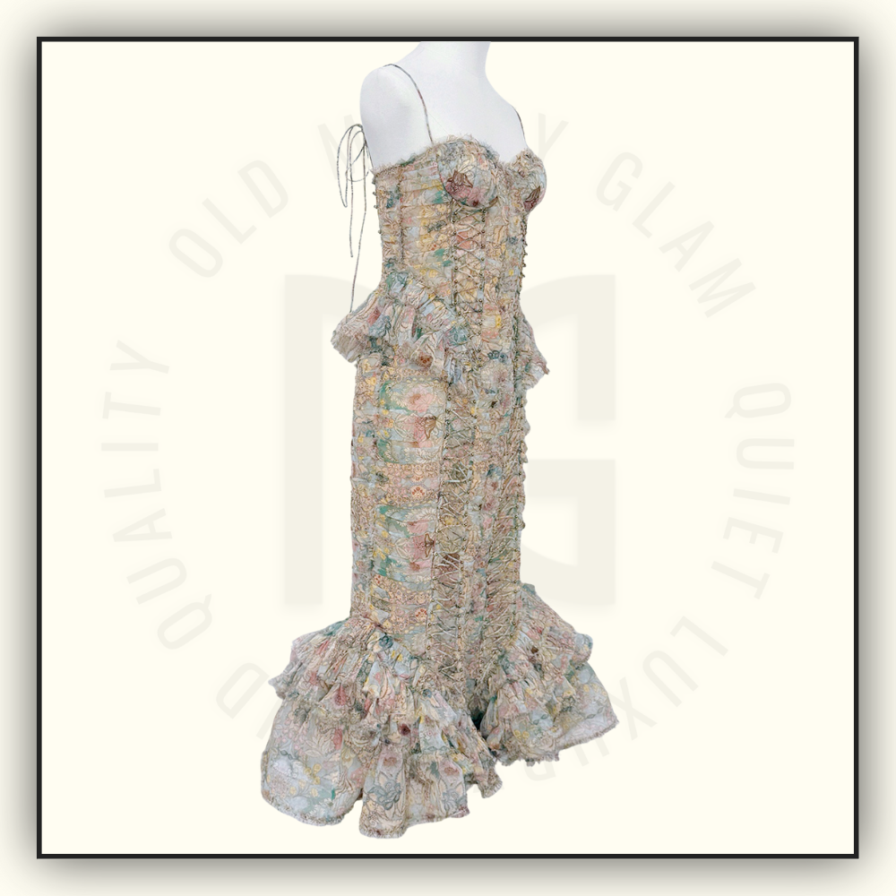 REBELLION FRAYED MIDI DRESS