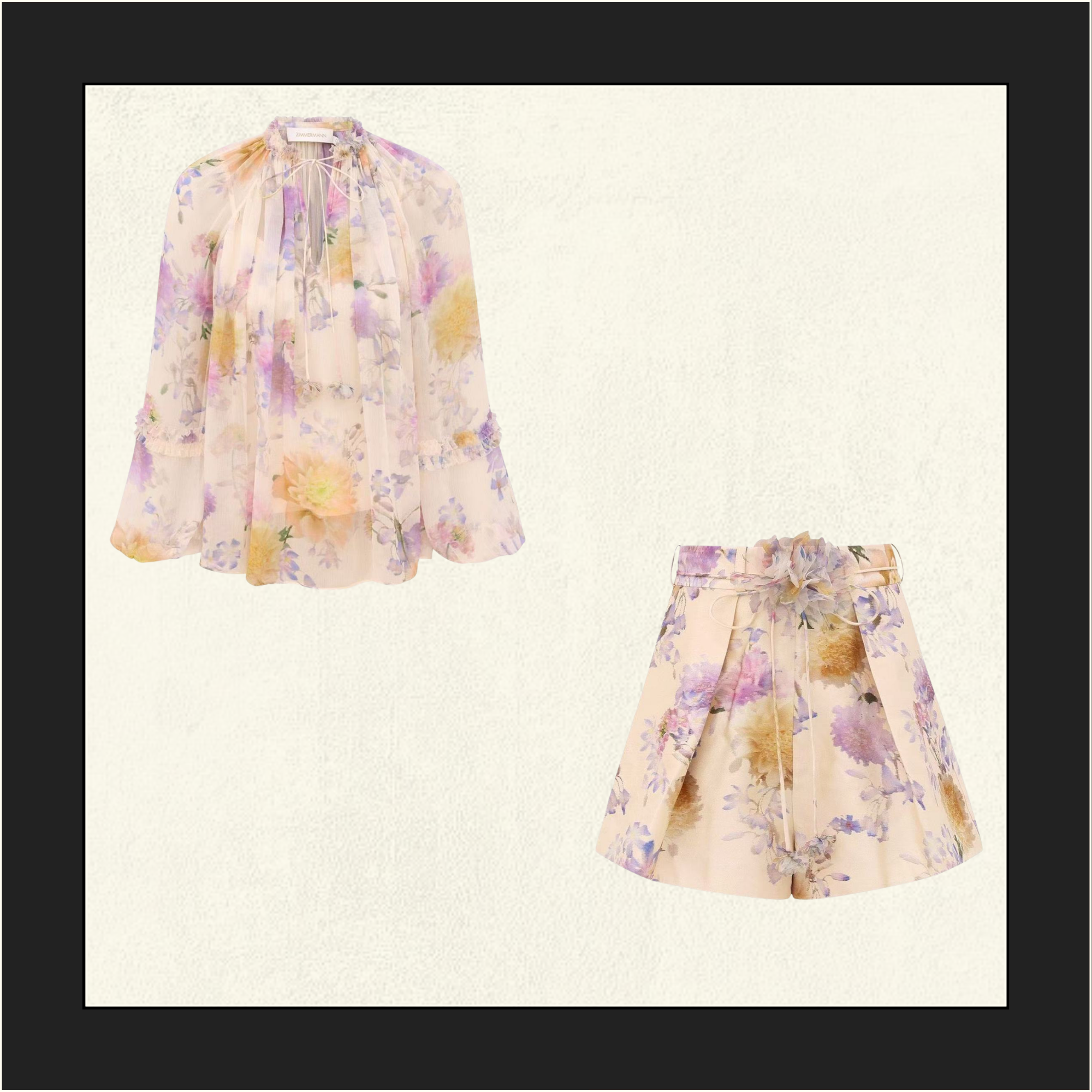 LUNA RUFFLE BILLOW BLOUSE & SHORT