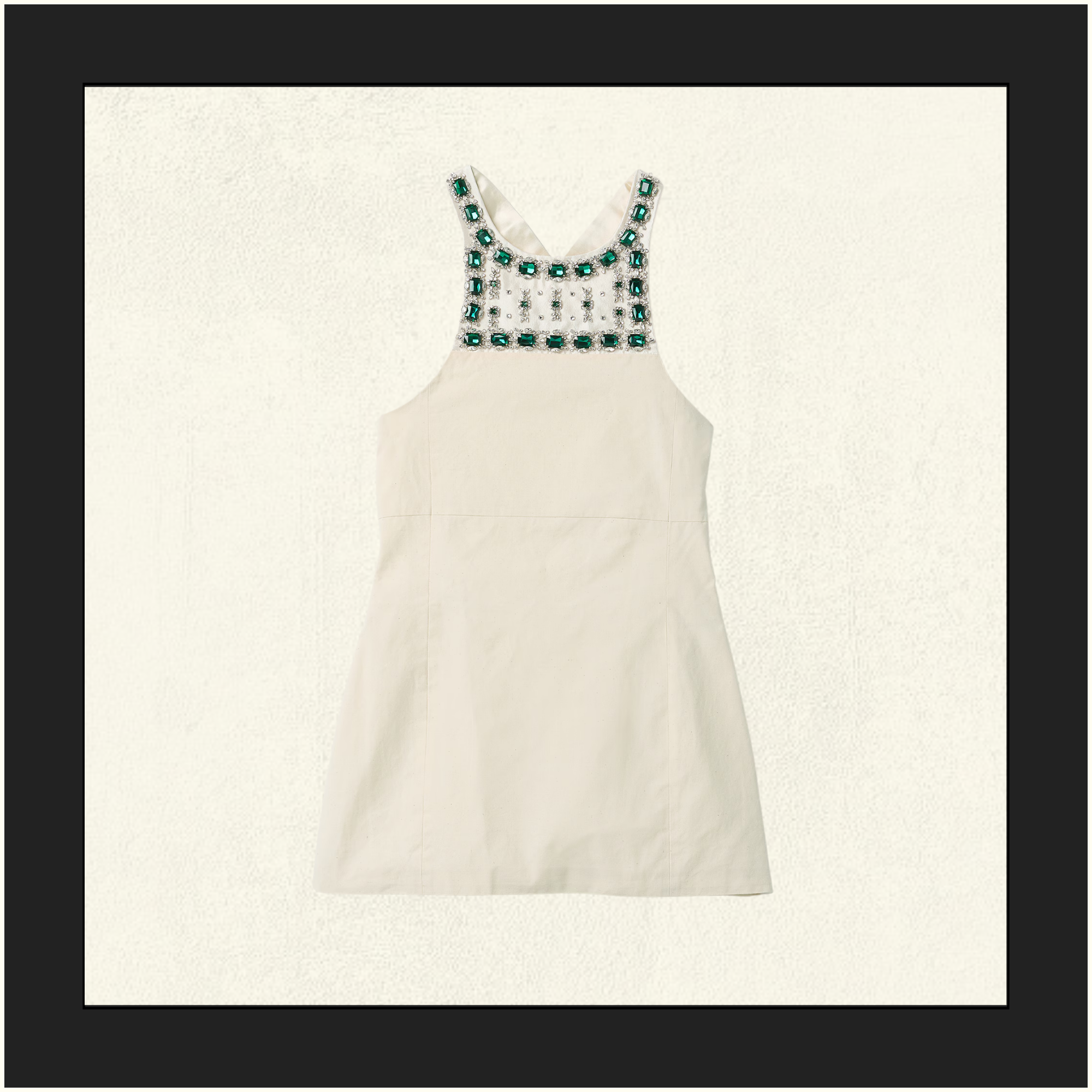 EMBELLISHED APRON MINI DRESS
