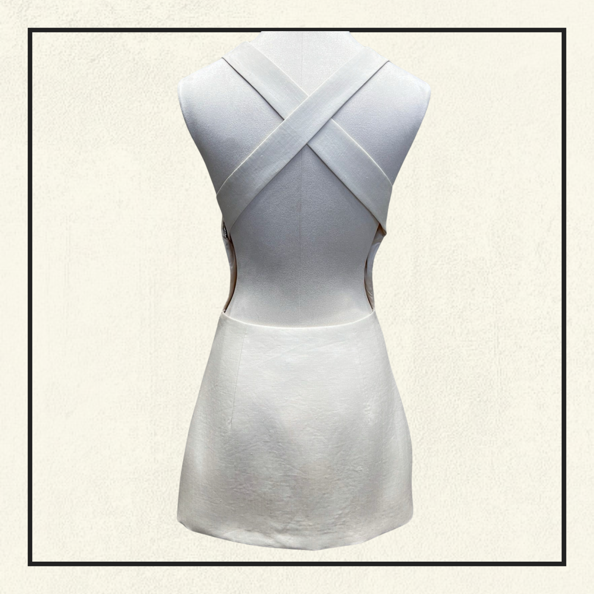 EMBELLISHED APRON MINI DRESS