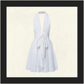 RIBBON HALTER MINI DRESS