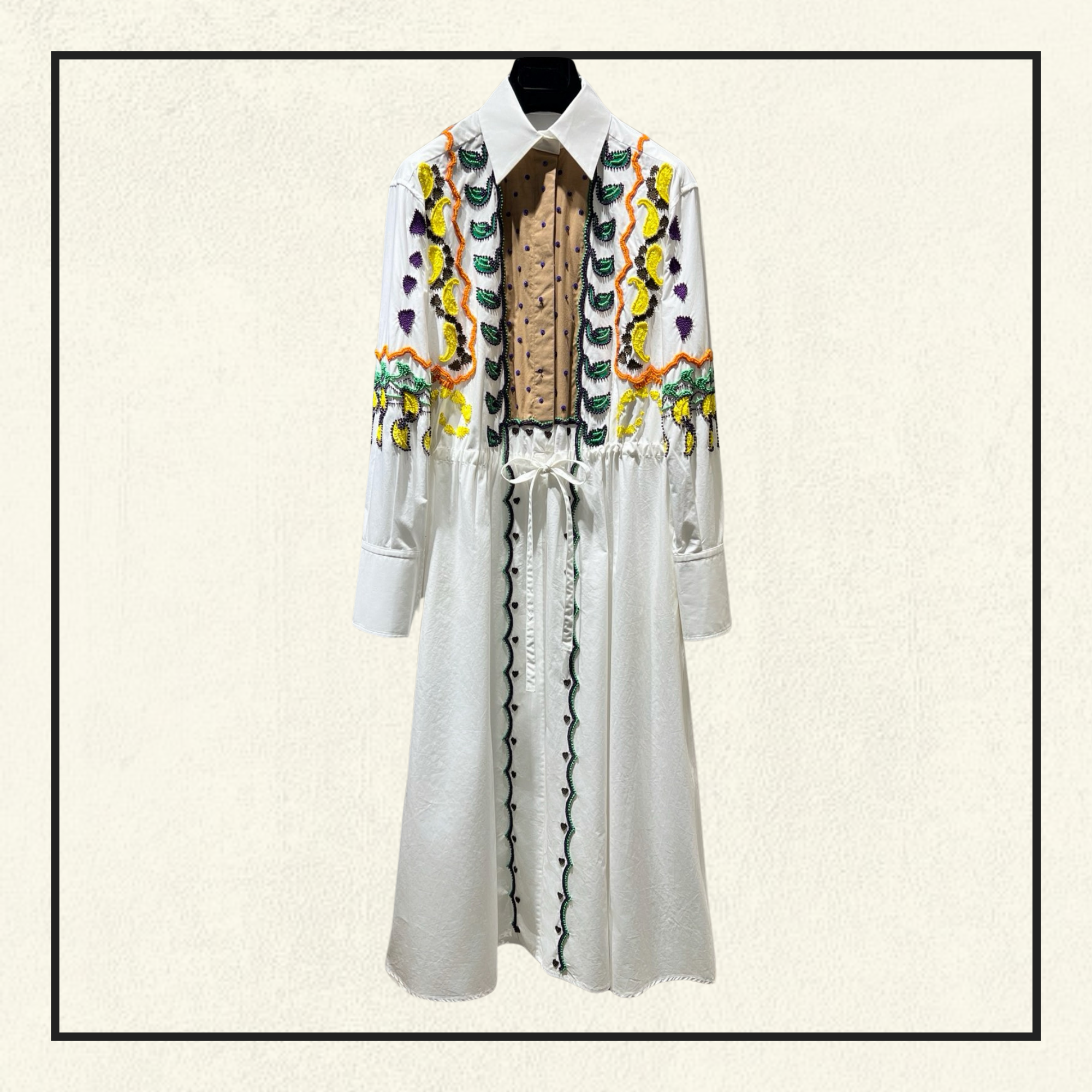EMBROIDERED MIDI DRESS