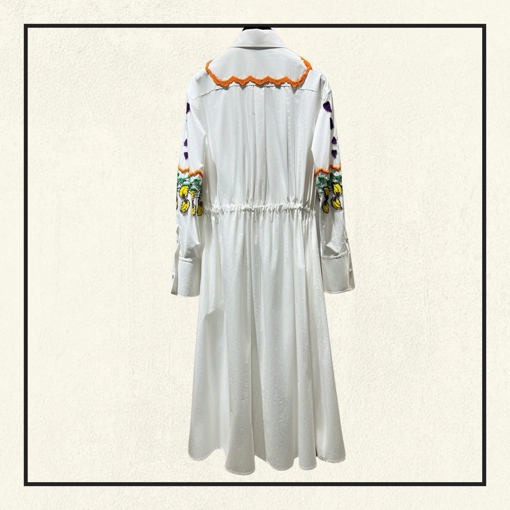 EMBROIDERED MIDI DRESS