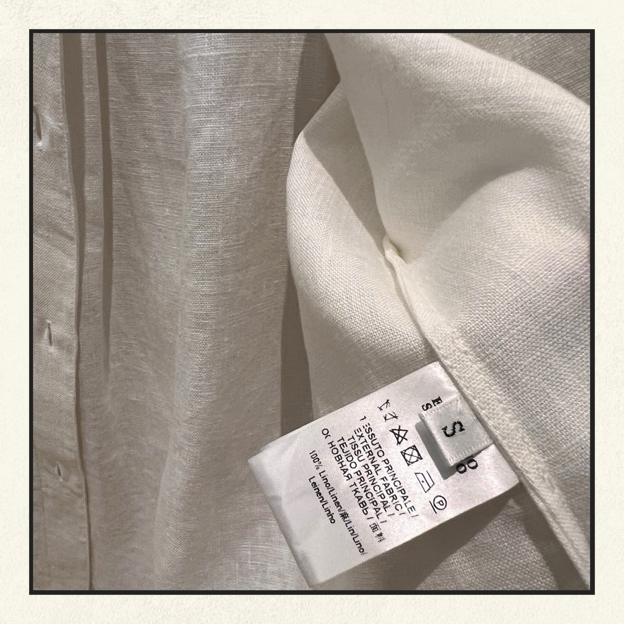 LACE TRIM LINEN SHIRT