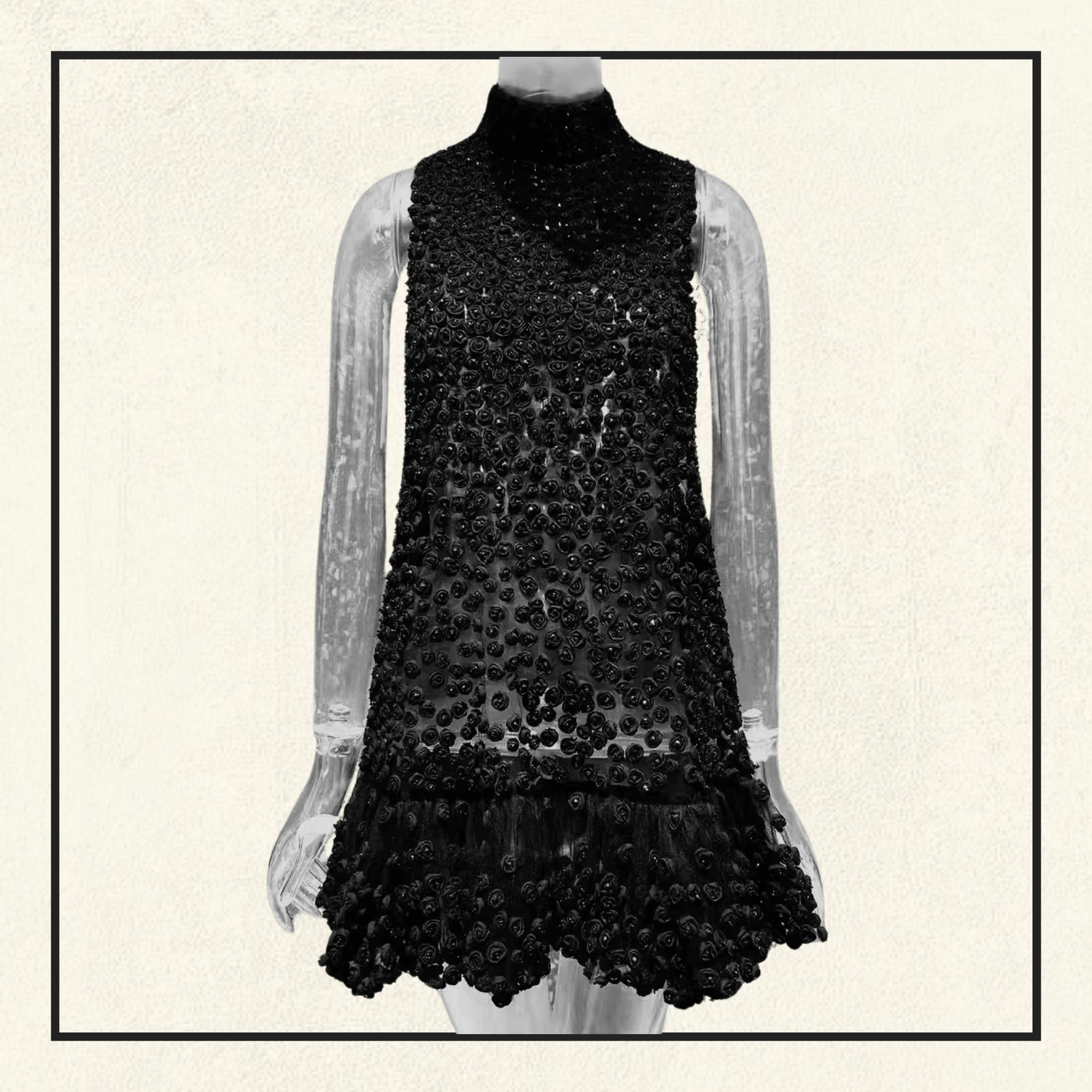 FLORAL APPLIQUÉ MINI DRESS