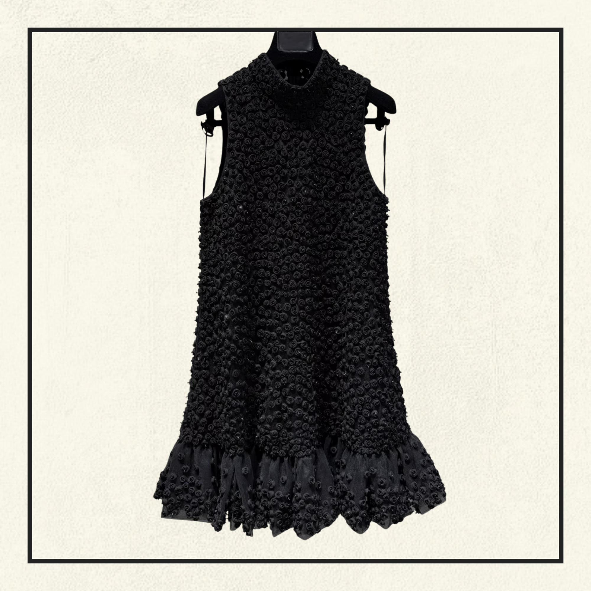FLORAL APPLIQUÉ MINI DRESS