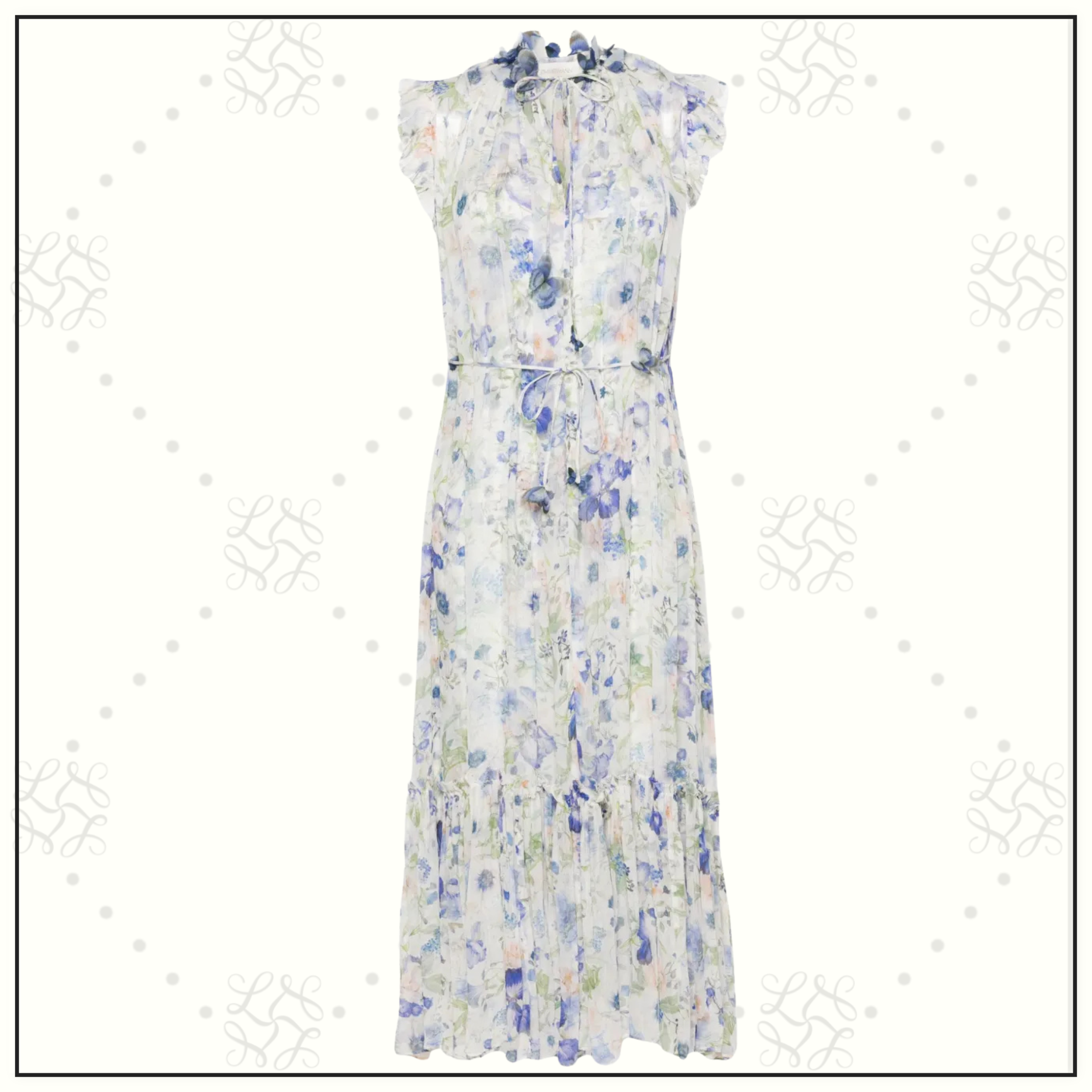 NATURA FLUTTER MIDI DRESS