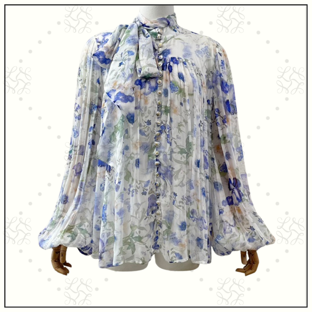 NATURA TIE NECK BLOUSE