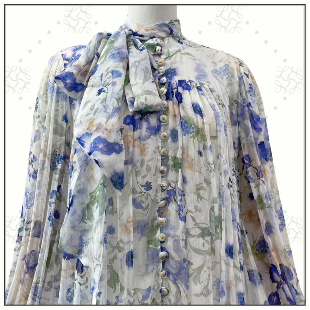 NATURA TIE NECK BLOUSE