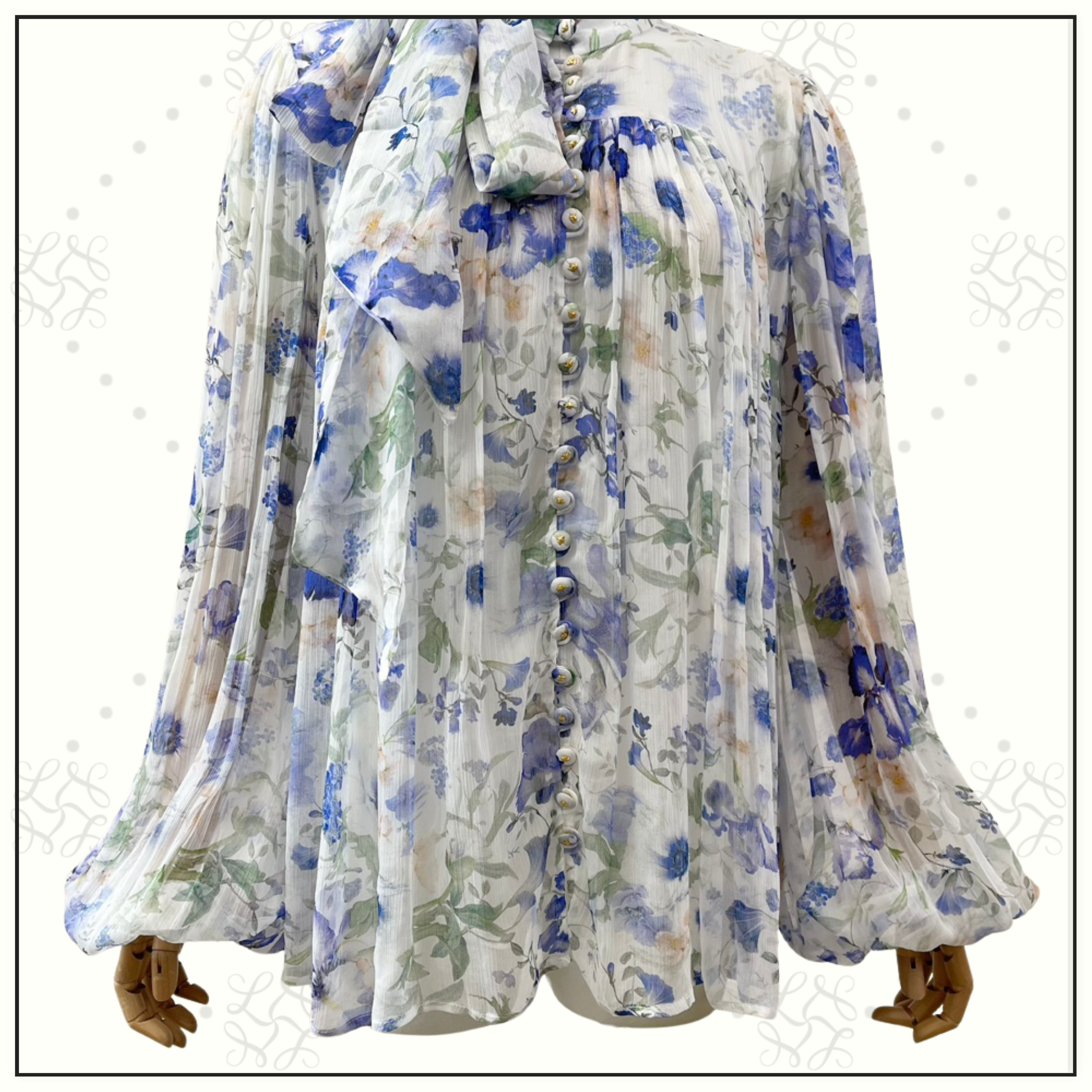 NATURA TIE NECK BLOUSE